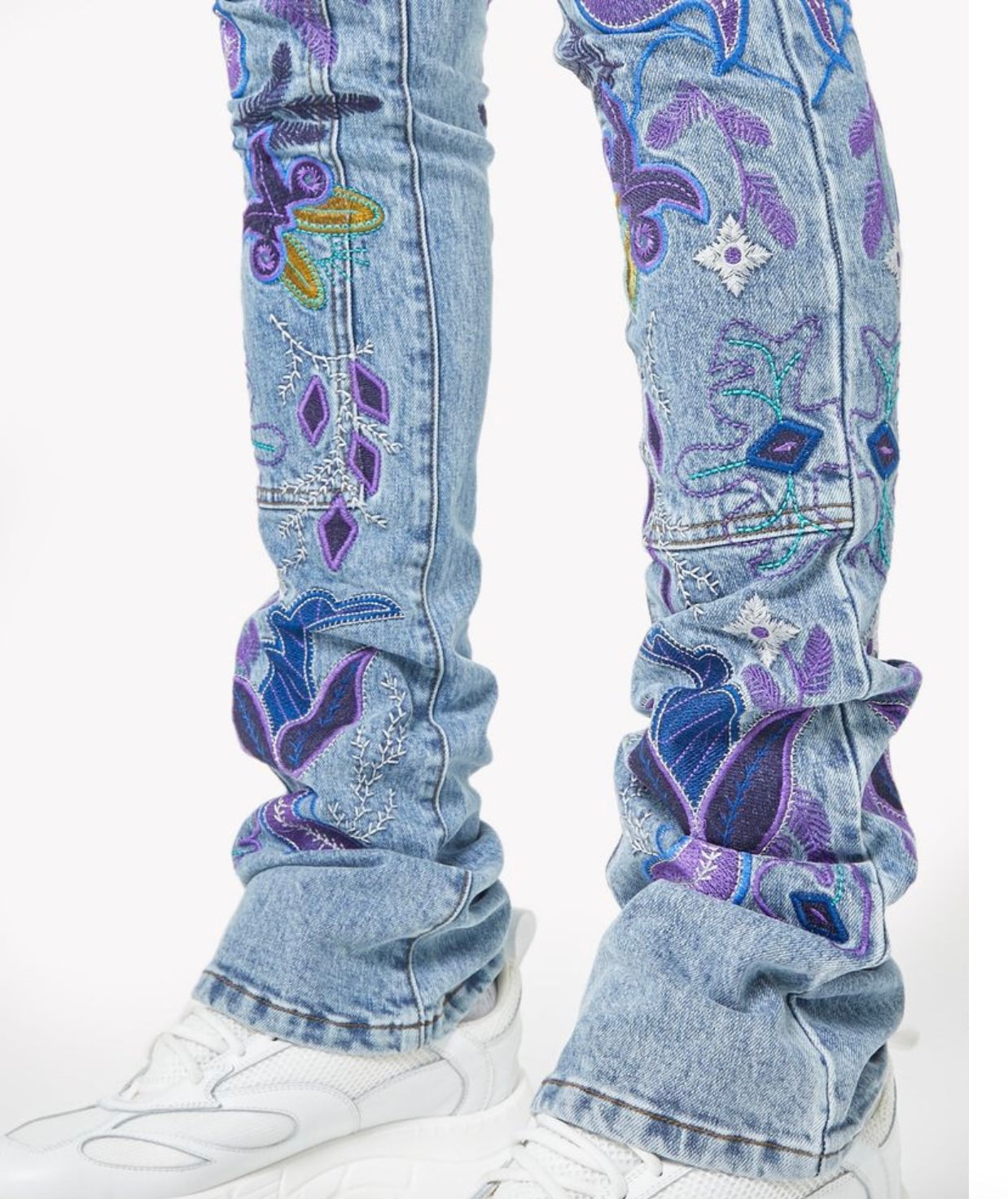Purple Flower Denim