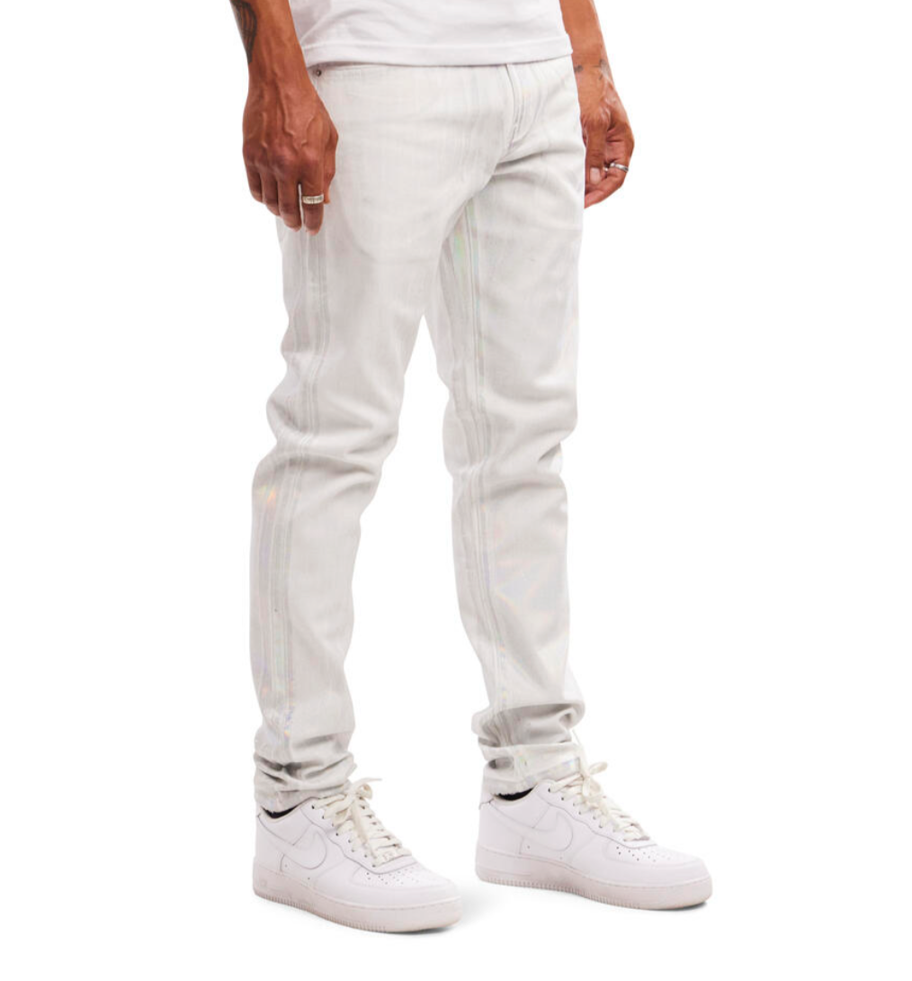 Dead Than Cool White Foil Jean