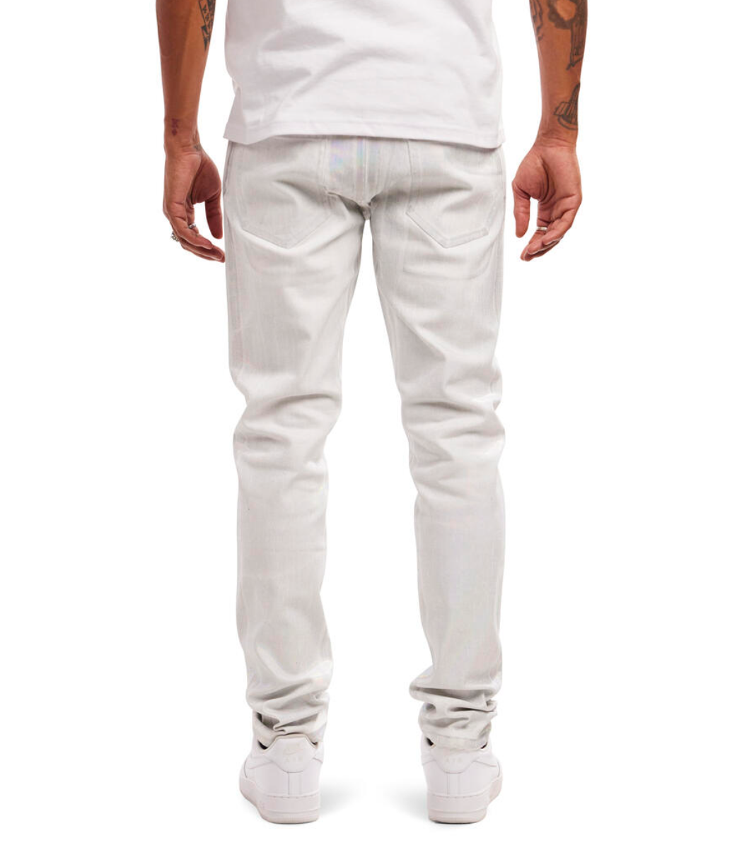 Dead Than Cool White Foil Jean