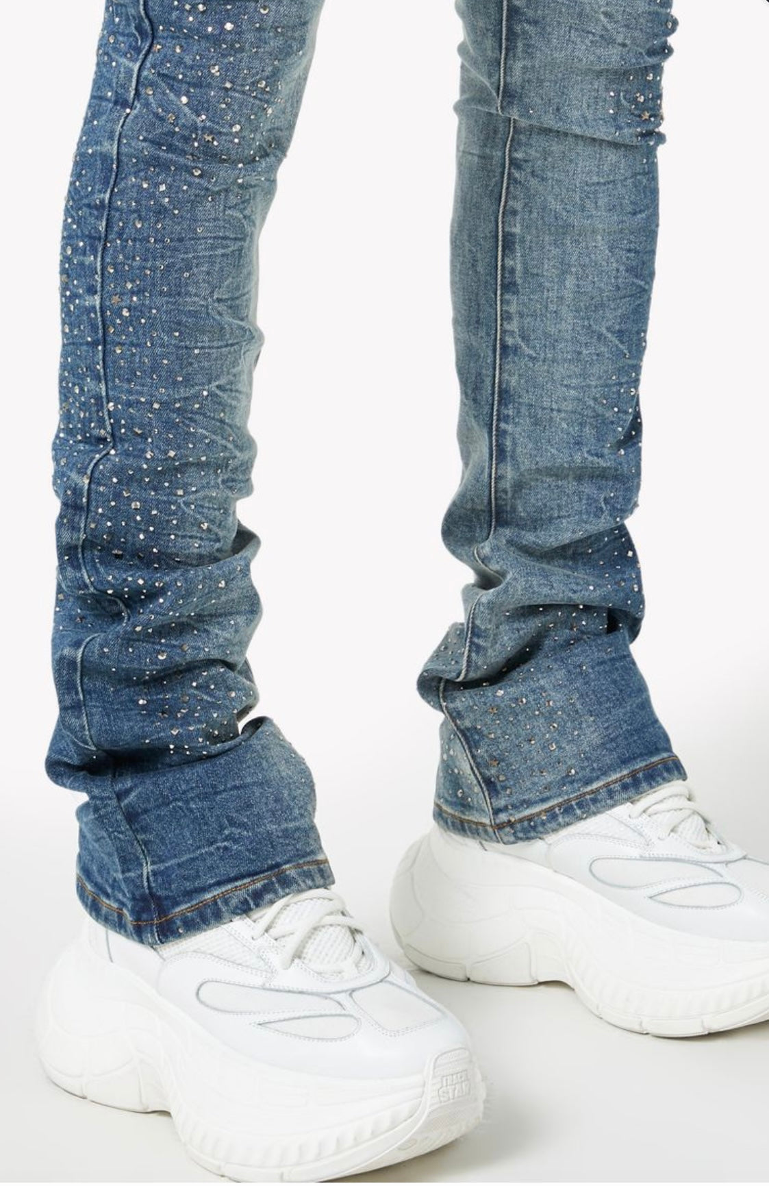 Acid Blue Starry Sky Denim