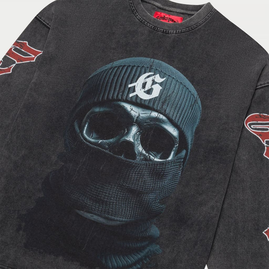 Godspeed Balaclava T-Shirt (Grey Wash)