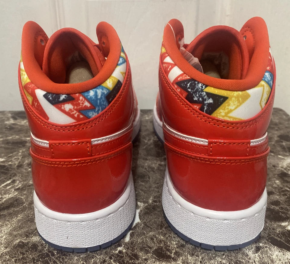 Air Jordan 1 Mid SE (GS) Shoes Chile Red White