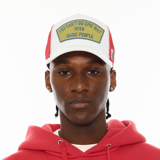 LOGO MESH BACK TRUCKER HAT "EPIC SHIT"
