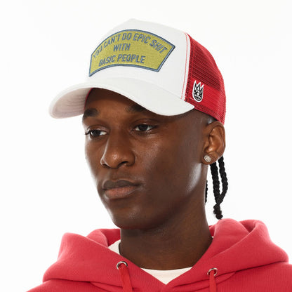 LOGO MESH BACK TRUCKER HAT "EPIC SHIT"