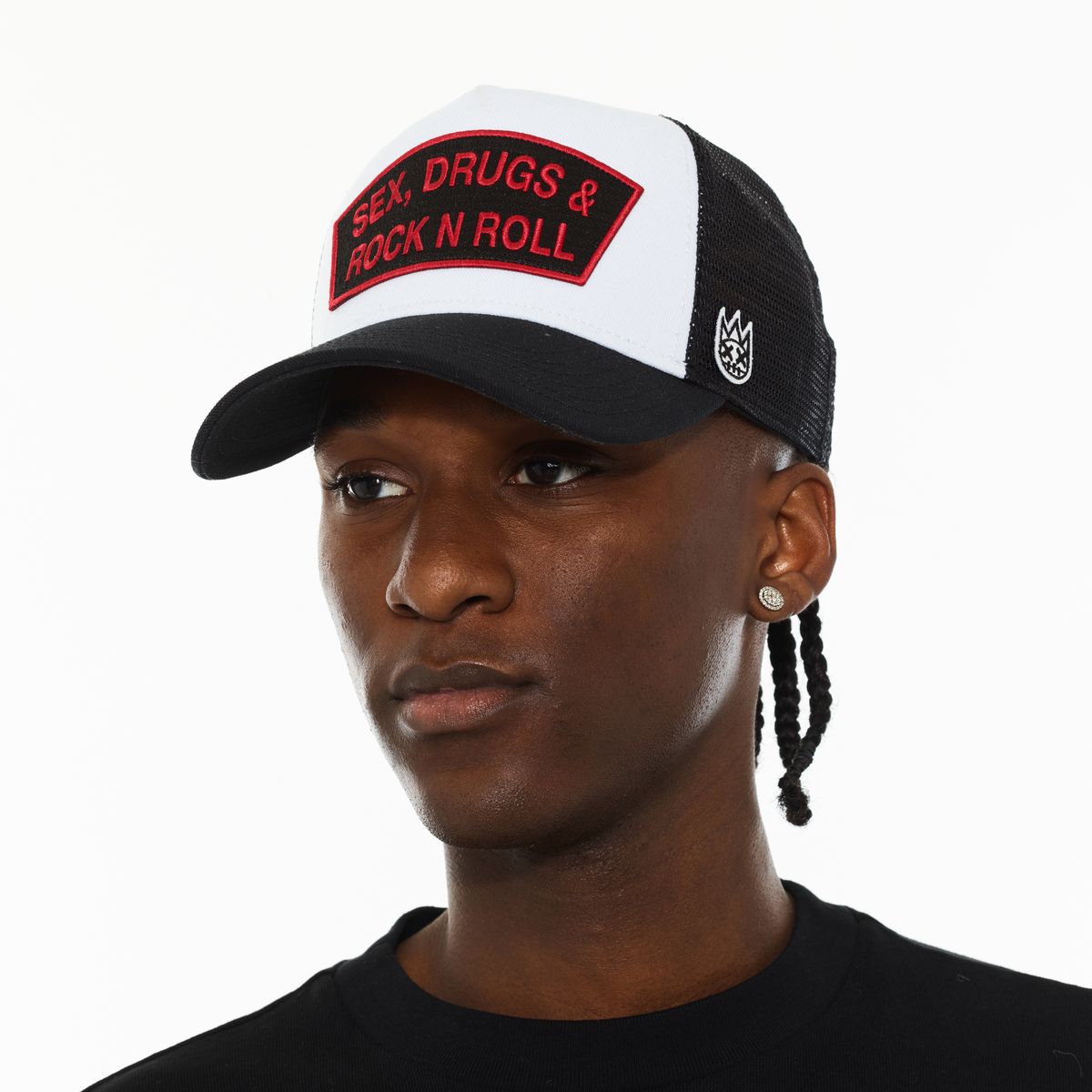 LOGO MESH BACK TRUCKER HAT "SEX DRUGS ROCK N ROLL"