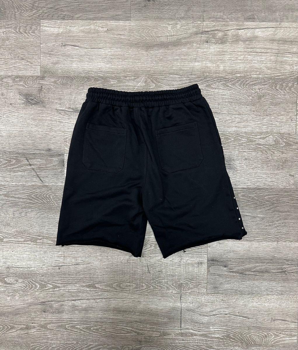 BKYS "RHINESTONE" F-TERRY SHORTS BLACK
