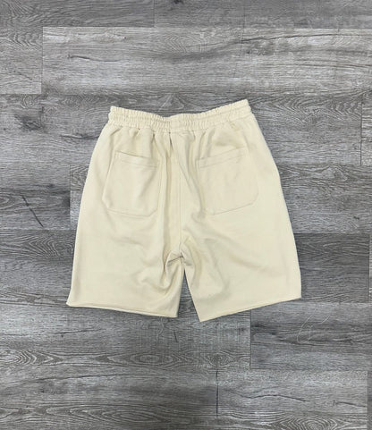 BKYS "RHINESTONE" F-TERRY SHORTS CREAM MENS SHORTS