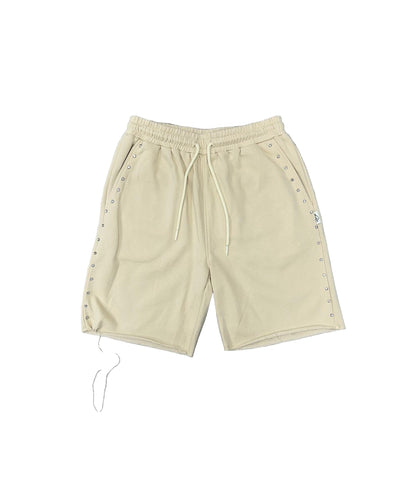 BKYS "RHINESTONE" F-TERRY SHORTS CREAM MENS SHORTS