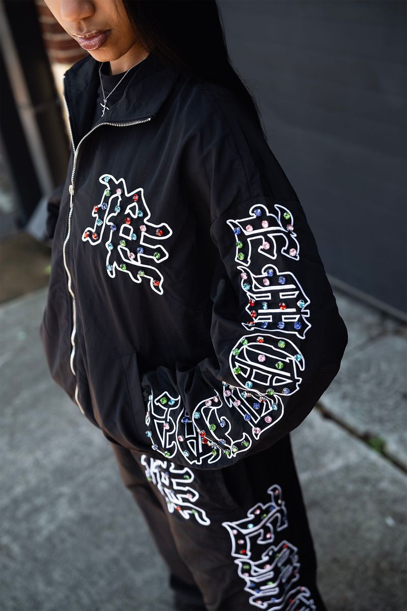 'ME' Rhinestone Nylon Jacket