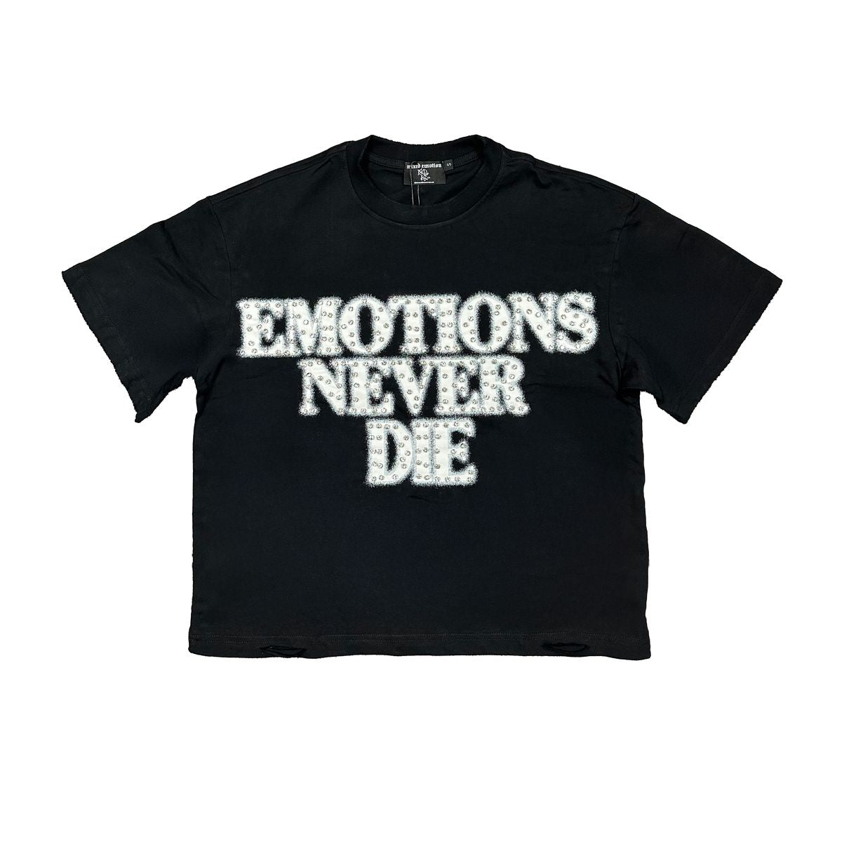ME Black ‘End’ Rhinestone Tee