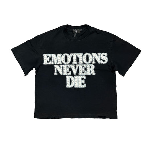 ME Black ‘End’ Rhinestone Tee