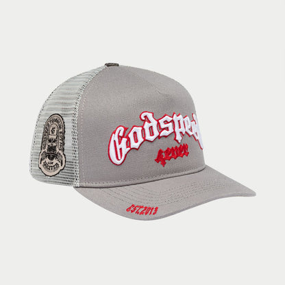 GS FOREVER TRUCKER HAT (GREY/RED) (GREYRED)