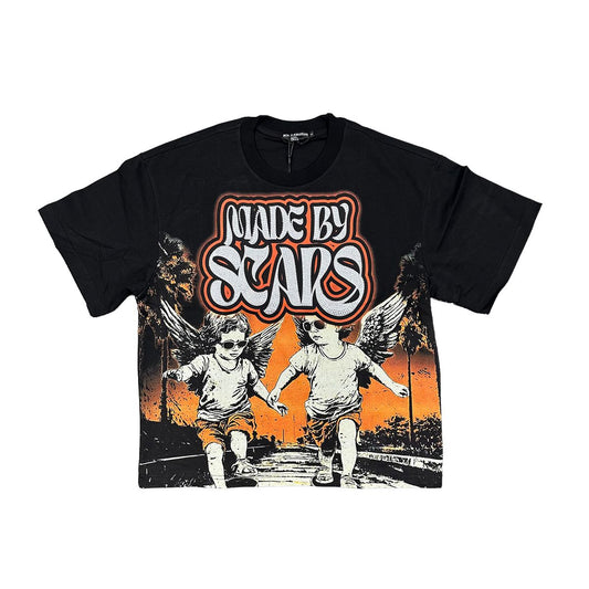 ME 'Twin' Rhinestone Black Tee
