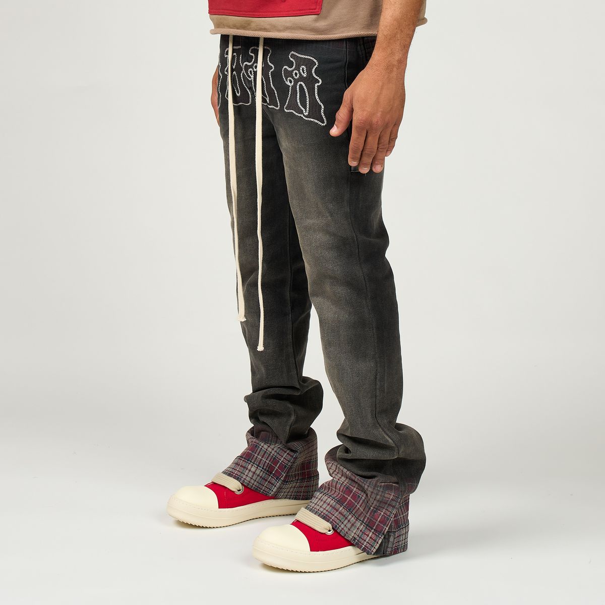 DUAA PATTERN PLAID DENIM