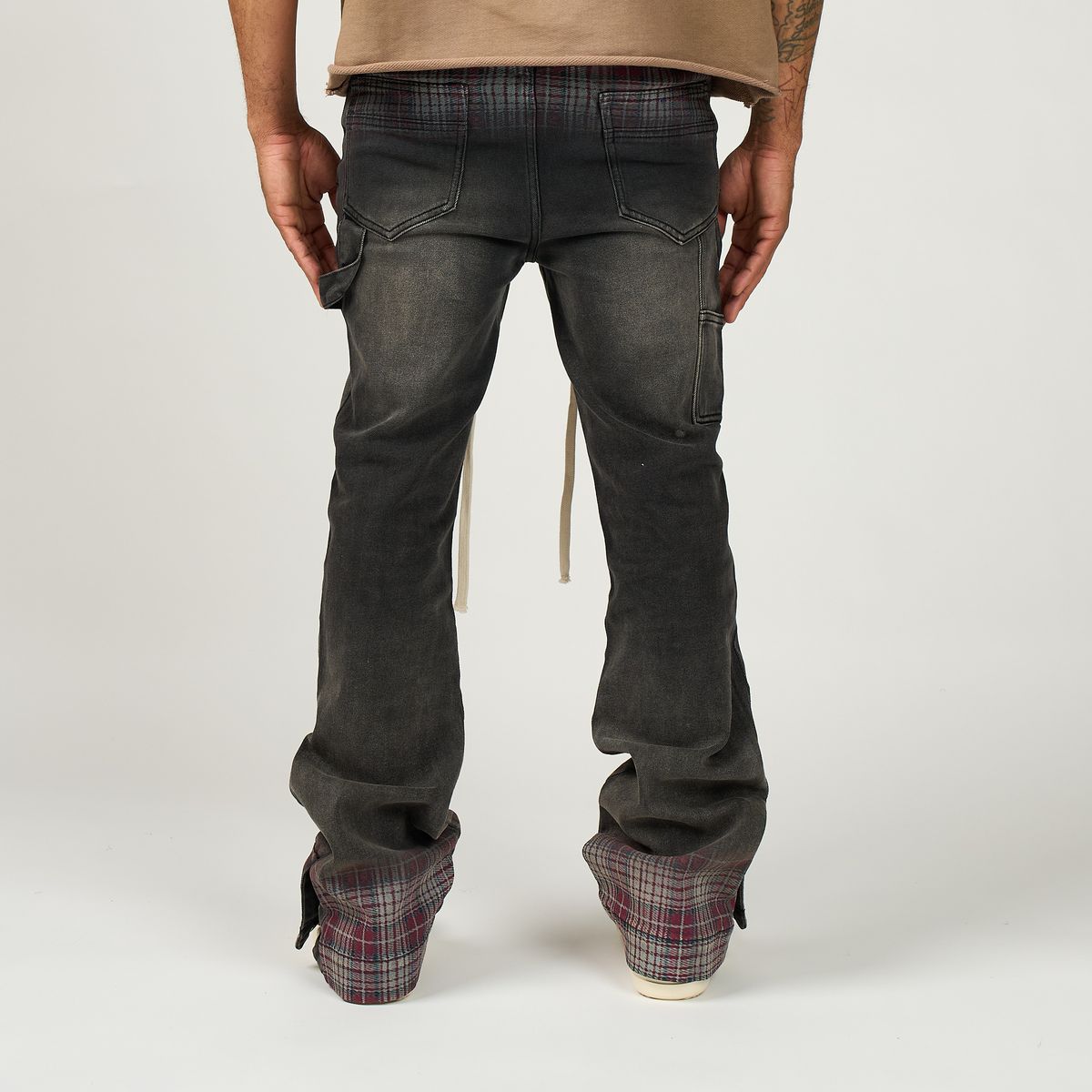 DUAA PATTERN PLAID DENIM