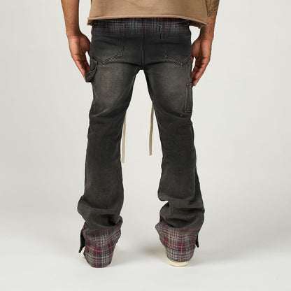 DUAA PATTERN PLAID DENIM