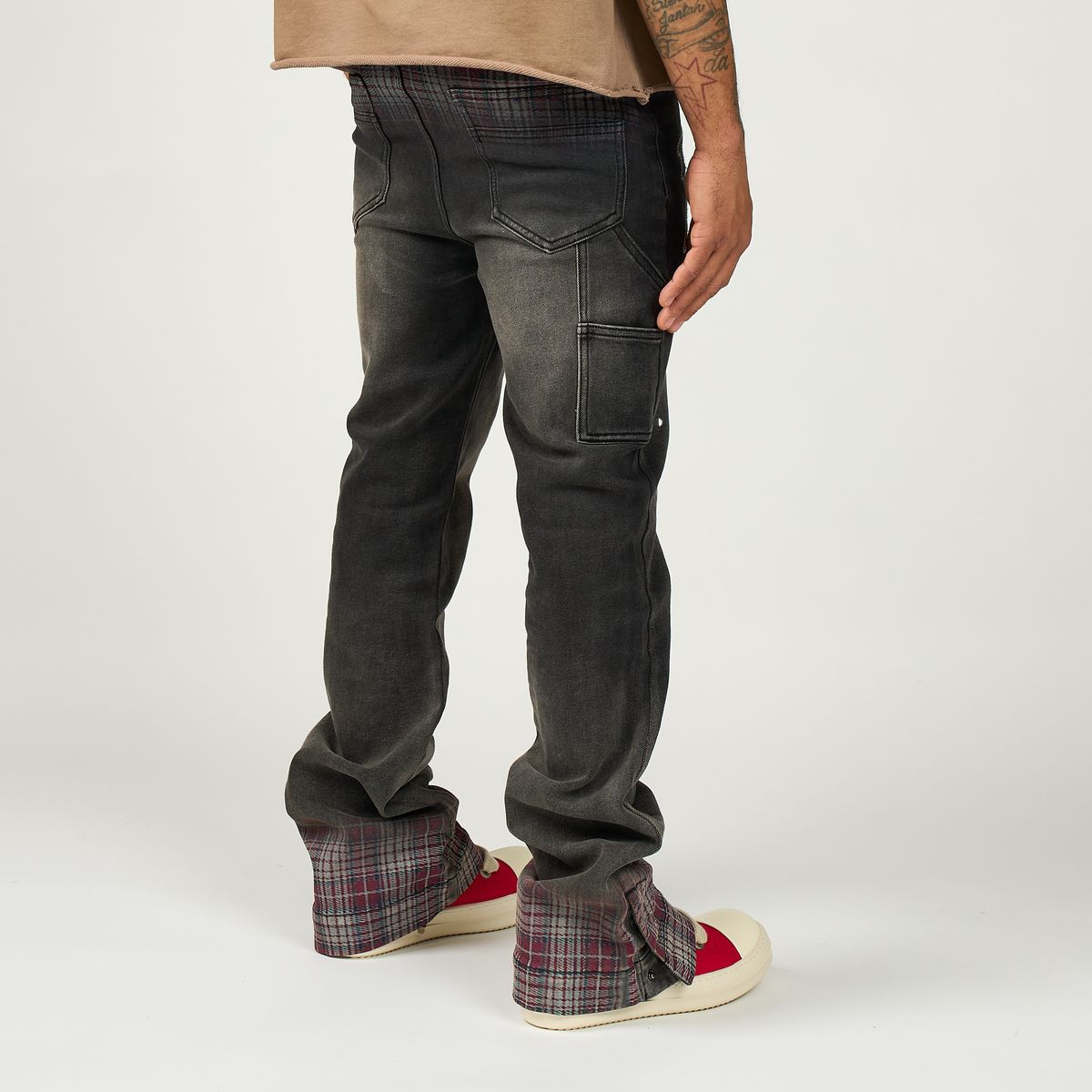 DUAA PATTERN PLAID DENIM