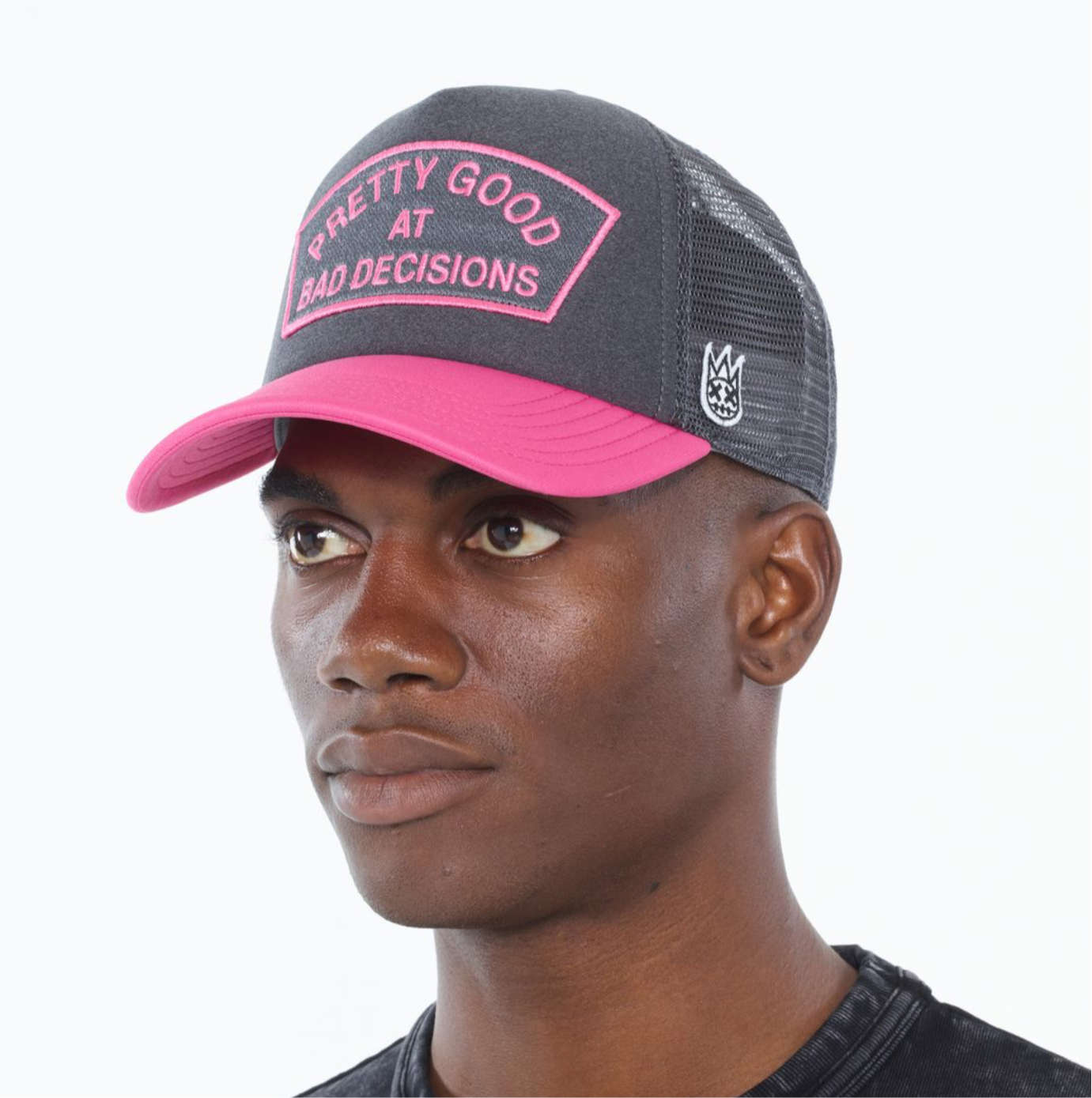 CULT "GOOD AT BAD DECISIONS" MESH BACK TRUCKER HAT