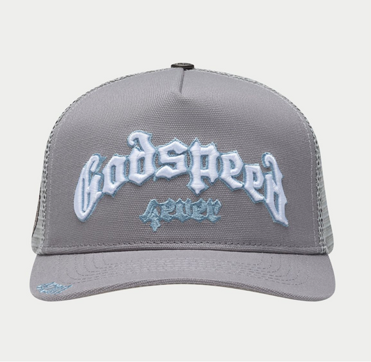 GodSpeed FOREVER TRUCKER HAT (Cool Grey)
