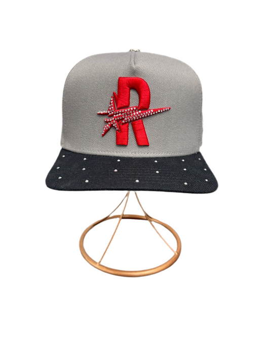 GRAY X BLK SNAPBACK
