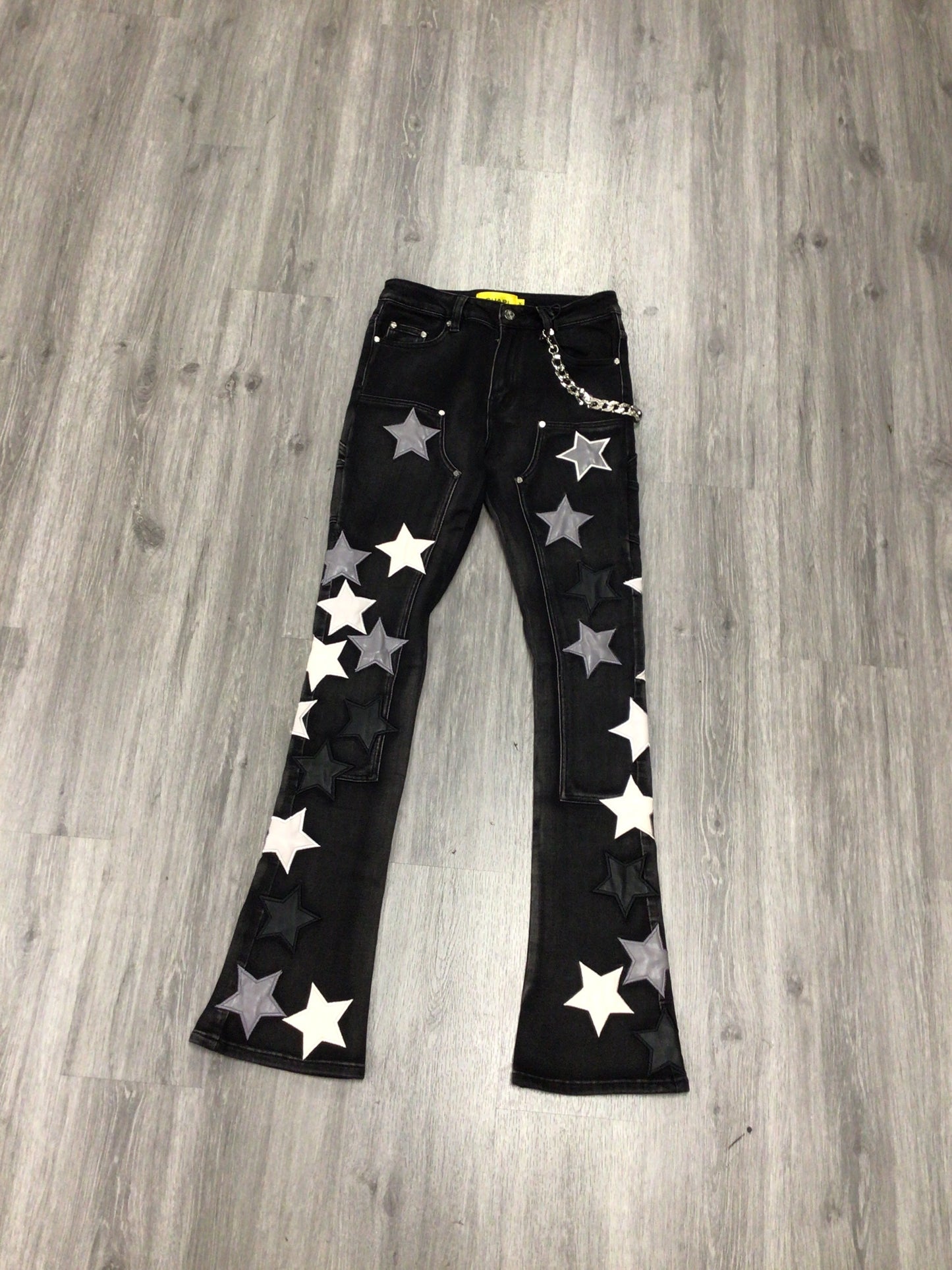 Obsidian Black Vintage Stars Denim