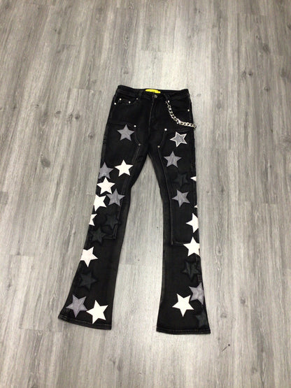 Obsidian Black Vintage Stars Denim