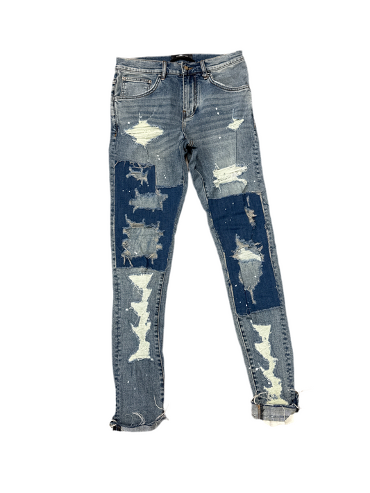 Dead Than Cool Indigo Patch Repair Jean