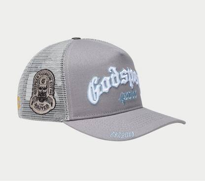 GodSpeed FOREVER TRUCKER HAT (Cool Grey)