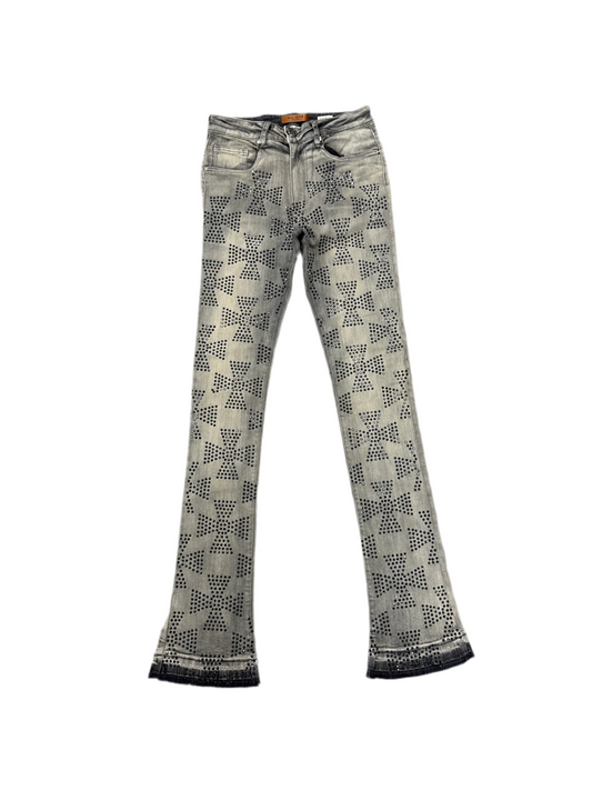 WAIME STACKED FIT JEANS cream