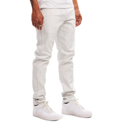 Dead Than Cool White Foil Jean