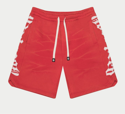 God speed CourtSide Shorts (Red Tie-Dye)