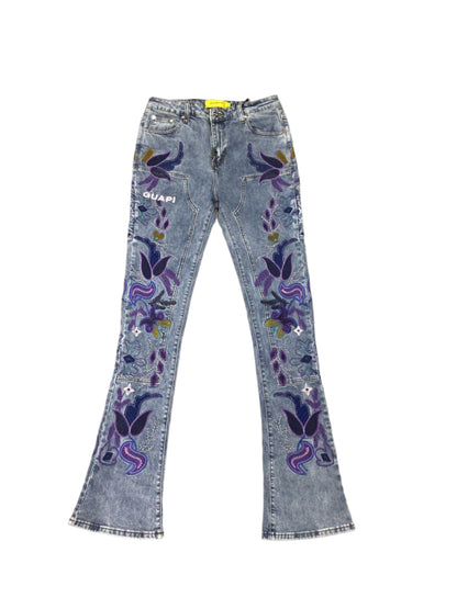 Purple Flower Denim