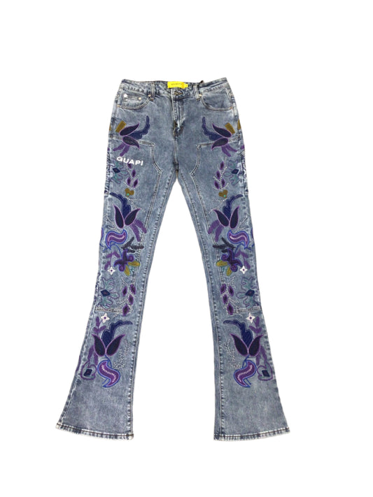 Purple Flower Denim