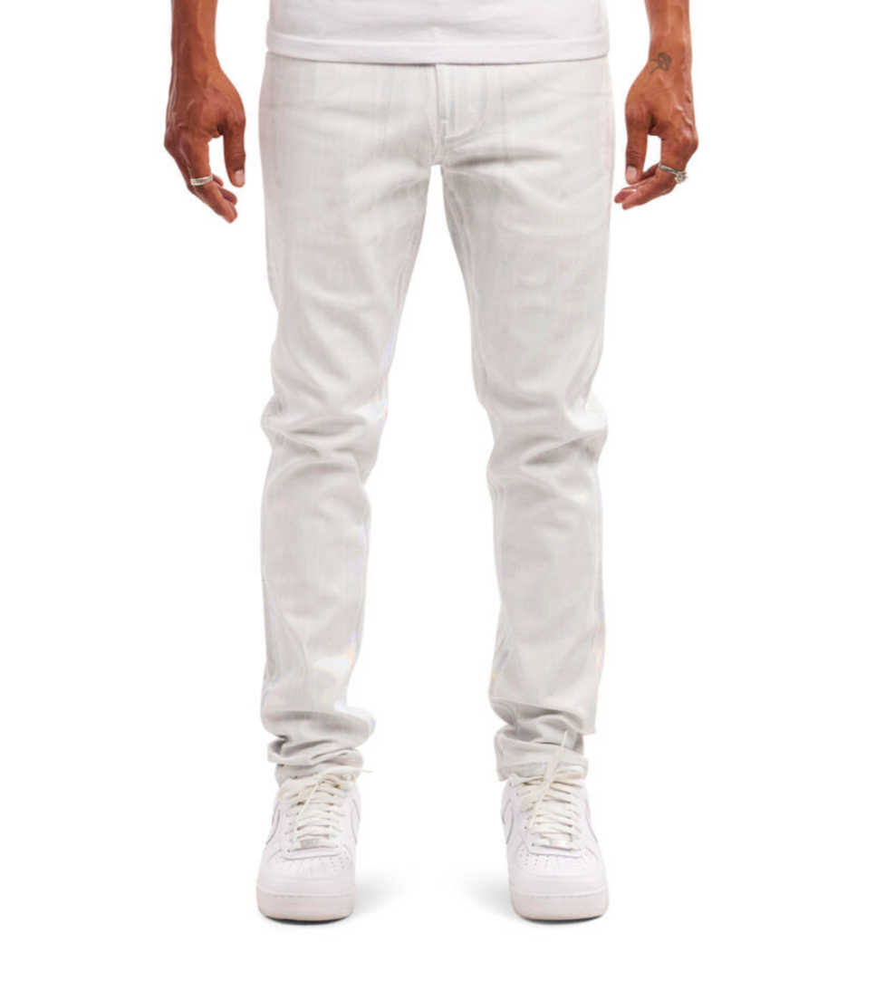 Dead Than Cool White Foil Jean