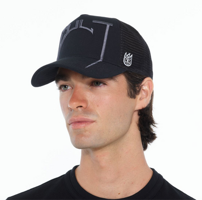CULT ARCH LOGO MESH BACK TRUCKER HAT