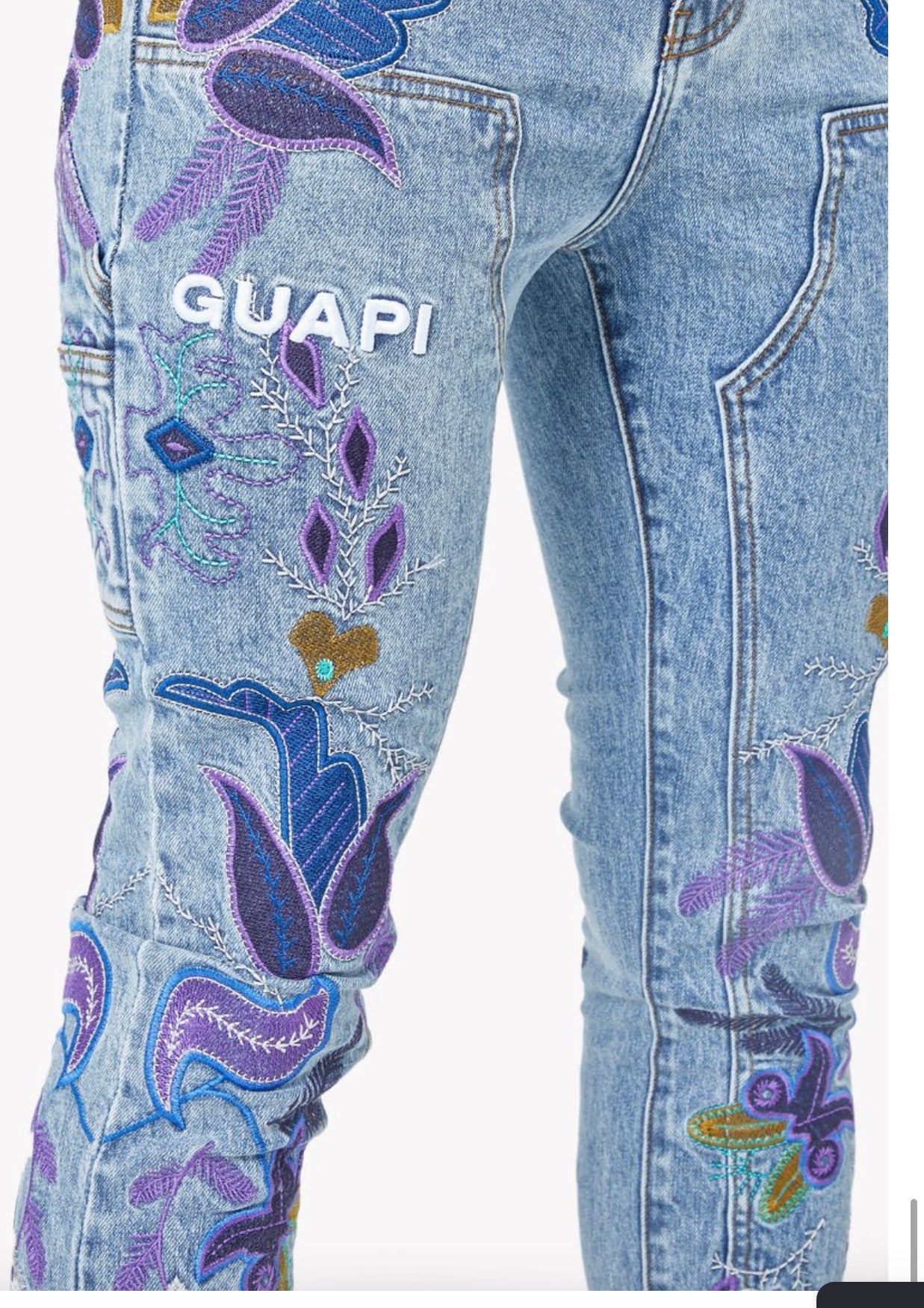 Purple Flower Denim