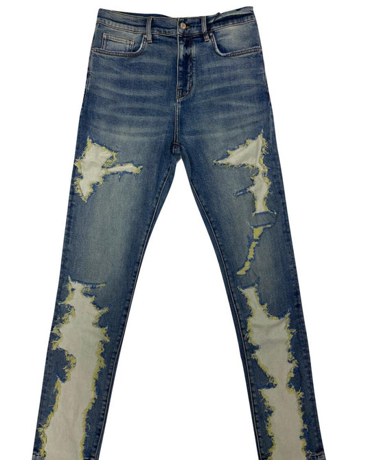Dead Than Cool Raw Cut Ripped Jean