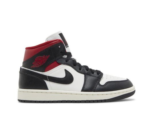 Air Jordan 1 Mid White Black Red