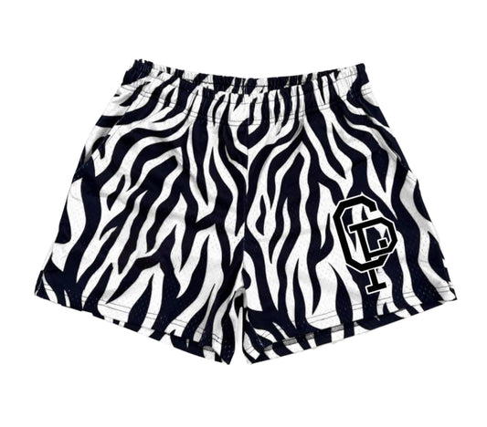 Crispy Black and white Tiger print Shorts