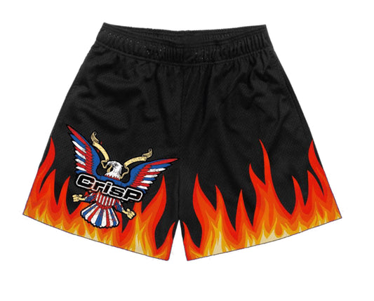 Crispy Red Flames Shorts