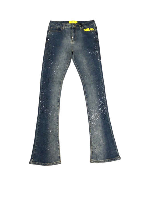 Acid Blue Starry Sky Denim