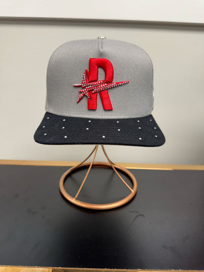 GRAY X BLK SNAPBACK