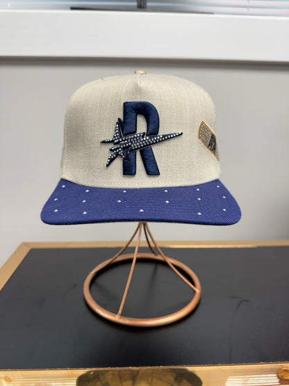 TAN X NVY SNAPBACK