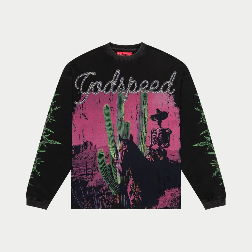 Godspeed Westworld long sleeve T-shirt Black Wash