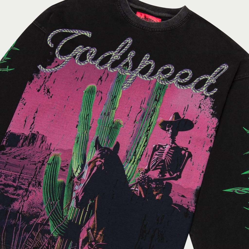 Godspeed Westworld long sleeve T-shirt Black Wash