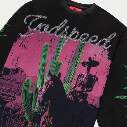 Godspeed Westworld long sleeve T-shirt Black Wash