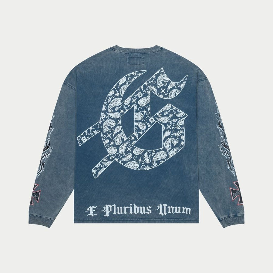 Godspeed Hollywood Inferno LS T-shirt (Blue Wash)
