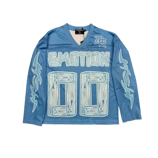 Mixed Emotion OVERSIZE Blue 'Lightning' Long Sleeve