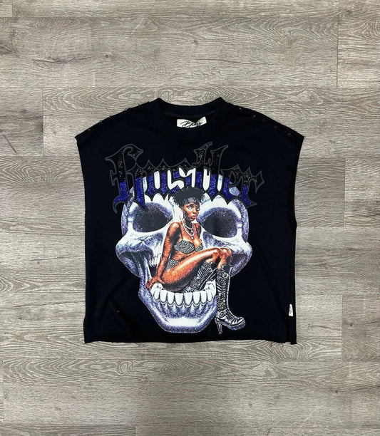 BKYS APPAREL "BORN HUSTLER" F-TERRY MUSCLE TEE