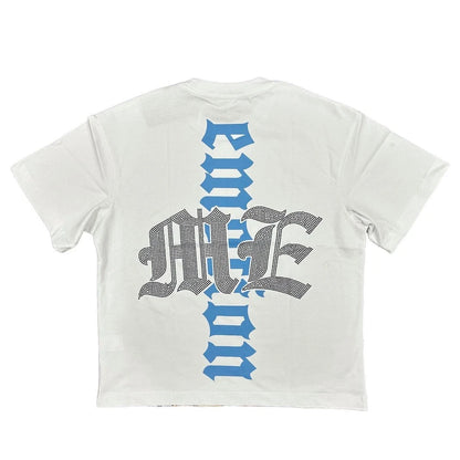 Mix Emotion White “Angel” Rhinestone Tee